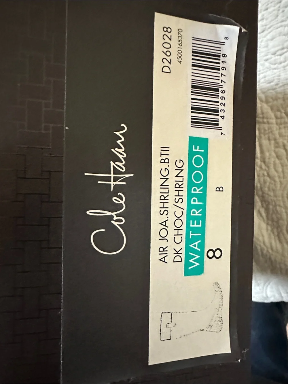 Cole Haan Air Joa Shearling Waterproof Boots 8B NIB